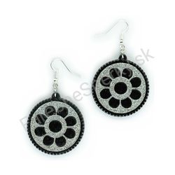 Drevené handmade ľudové náušnice -